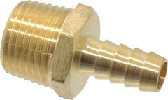 Cerro - 1/2 NPTF Thread Hose Barb x Male NPT Connector - 3/8" ID Hose, Brass - Best Tool & Supply