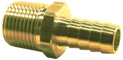 Cerro - 1/8 NPTF Thread Hose Barb x Male NPT Connector - 3/16" ID Hose, Brass - Best Tool & Supply