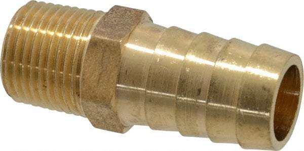 Cerro - 3/8 NPTF Thread Hose Barb x Male NPT Connector - 5/8" ID Hose, Brass - Best Tool & Supply