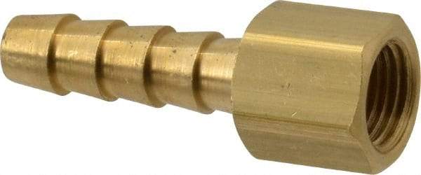 Cerro - 1/8 NPTF Thread Hose Barb x Female NPT Connector - 1/4" ID Hose, Brass - Best Tool & Supply