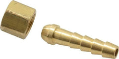 Dixon Valve & Coupling - 1/8 NPSM Thread Hose Barb x Female Swivel Ball-End Connector - 1/4" ID Hose, Brass - Best Tool & Supply