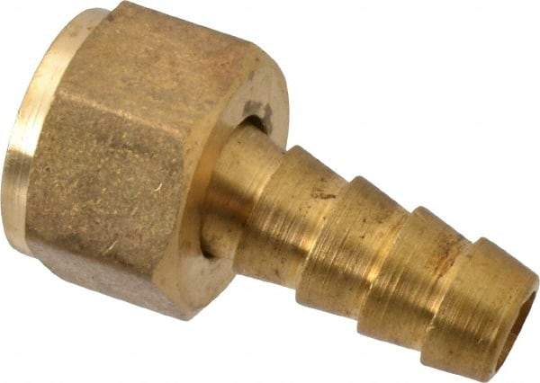 Cerro - 3/8 NPSM Thread Hose Barb x Female Swivel Ball-End Connector - 3/8" ID Hose, Brass - Best Tool & Supply