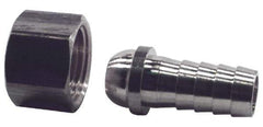 Dixon Valve & Coupling - 3/8 NPSM Thread Hose Barb x Female Swivel Ball-End Connector - 1/4" ID Hose, Brass - Best Tool & Supply