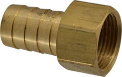 Dixon Valve & Coupling - 3/4 NPSM Thread Hose Barb Gasket Seat x Female NPSM Swivel Connector - 3/4" ID Hose, Brass - Best Tool & Supply