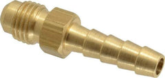 Dixon Valve & Coupling - 7/16 UNF Thread Hose Barb x Male 45° SAE Connector - 1/4" ID Hose x 1/4" OD Hose, Brass - Best Tool & Supply