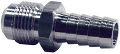 Dixon Valve & Coupling - 7/16 UNF Thread Hose Barb x Male 45° SAE Connector - 3/16" ID Hose, Brass - Best Tool & Supply