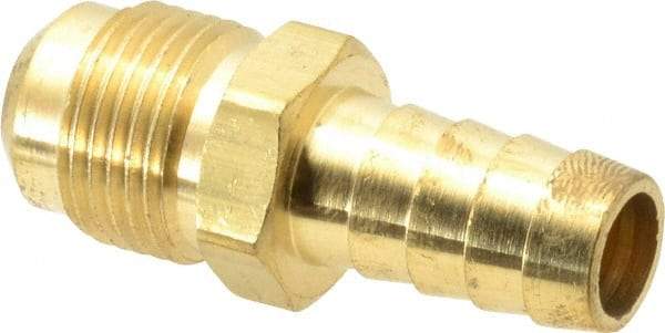 Dixon Valve & Coupling - 3/4 UNF Thread Hose Barb x Male 45° SAE Connector - 1/2" ID Hose x 1/2" OD Hose, Brass - Best Tool & Supply