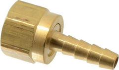 Cerro - 5/8 UNF Thread Hose Barb x Female 45° SAE Swivel Connector - 1/4" ID Hose x 3/8" OD Hose, Brass - Best Tool & Supply