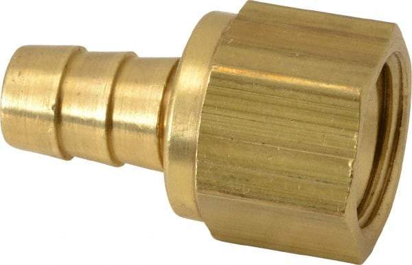 Cerro - 5/8 UNF Thread Hose Barb x Female 45° SAE Swivel Connector - 3/8" ID Hose x 3/8" OD Hose, Brass - Best Tool & Supply