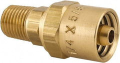 Dixon Valve & Coupling - 1/4 NPTF, Reusable Hose Male Fitting - 1/4" Hose ID x 5/8" Hose OD - Best Tool & Supply