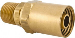 Dixon Valve & Coupling - 1/2 NPTF, Reusable Hose Male Fitting - 1/2" Hose ID x 15/16" Hose OD - Best Tool & Supply