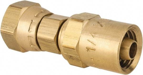 Dixon Valve & Coupling - 1/4 NPSM, Reusable Hose Female Swivel Fitting - 1/4" Hose ID x 1/2" Hose OD - Best Tool & Supply