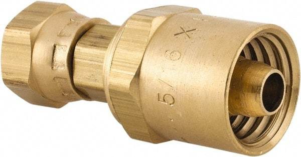 Dixon Valve & Coupling - 1/4 NPSM, Reusable Hose Female Swivel Fitting - 5/16" Hose ID x 11/16" Hose OD - Best Tool & Supply