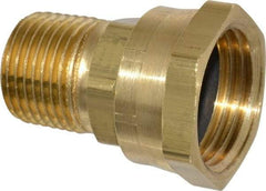 Dixon Valve & Coupling - 1/2 NPTF & 3/4 NH Garden Hose Fitting - Brass, Female Hose to Male Pipe Swivel Connector - Best Tool & Supply