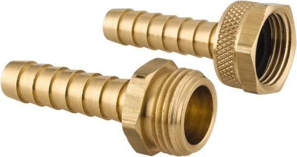 Dixon Valve & Coupling - 3/4 NH Garden Hose Fitting - Brass, Long Shank Male/Female Set Connector - Best Tool & Supply