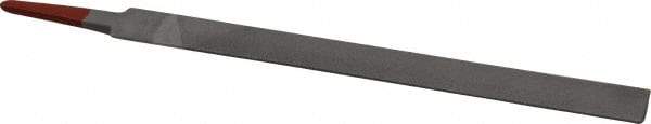 Simonds File - 8" Long, Second Cut, Half Round American-Pattern File - Double Cut, Tang - Best Tool & Supply