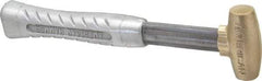 American Hammer - 1 Lb Head 1" Face Brass Head Hammer - 11-1/2" OAL, Aluminum Handle - Best Tool & Supply