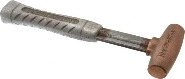 American Hammer - 1-1/2 Lb Head 1" Face Bronze Head Hammer - 11-1/2" OAL, Aluminum Handle - Best Tool & Supply