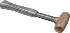 American Hammer - 2 Lb Head 1-1/4" Face Bronze Head Hammer - 11-1/2" OAL, Aluminum Handle - Best Tool & Supply