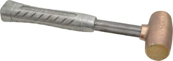 American Hammer - 3 Lb Head 1-1/2" Face Bronze Head Hammer - 11-1/2" OAL, Aluminum Handle - Best Tool & Supply