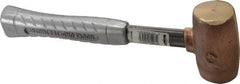 American Hammer - 4 Lb Head 1-3/4" Face Bronze Head Hammer - 11-1/2" OAL, Aluminum Handle - Best Tool & Supply