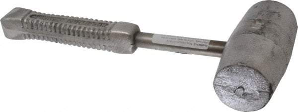 American Hammer - 10 Lb Head 2-1/2" Face Lead Alloy Nonmarring Lead Hammer - 13-1/2" OAL, Aluminum Handle - Best Tool & Supply