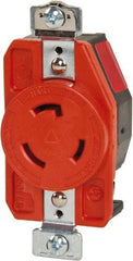 Cooper Wiring Devices - 125 VAC, 20 Amp, L5-20R NEMA, Isolated Ground Receptacle - 2 Poles, 3 Wire, Female End, Orange - Best Tool & Supply