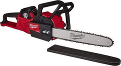 Milwaukee Tool - 18 Volt, Battery Powered Chainsaw - 16" Guide Bar Length, 6,600 RPM, 3/8" Chain Pitch, 0.043" Chain Gauge - Best Tool & Supply