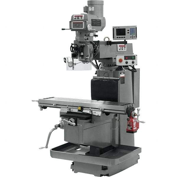 Jet - 54" Long x 12" Wide, 3 Phase Acu-Rite 200S CNC Milling Machine - Variable Speed Pulley Control, NT40 Taper, 5 hp - Best Tool & Supply