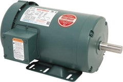 Leeson - 3 Max hp, 3,600 Max RPM, Premium Efficient Electric AC DC Motor - 230/460 V Input, Three Phase, 145T Frame, Rigid Base Mount, TEFC Enclosure - Best Tool & Supply