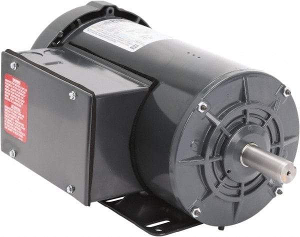 Leeson - 2 Max hp, 1,800 Max RPM, Capacitor Start Electric AC DC Motor - 115-208/230 V Input, Single Phase, 56HZ Frame, Rigid Base Mount, TEFC Enclosure - Best Tool & Supply