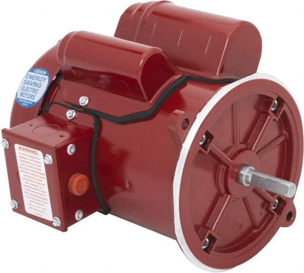 Leeson - 3/4 Max hp, 1,800 Max RPM, Feed-Auger Drive Electric AC DC Motor - 115/208-230 V Input, Single Phase, 48YZ Frame, 1/2" Shaft Diam, Special Mount, TEFC Enclosure - Best Tool & Supply