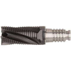 Kennametal - 20mm Diam, 30mm LOC, 4 Flute, 0.5mm Corner Chamfer End Mill Head - Solid Carbide, AlTiN Finish, Duo-Lock 20 Connection, Spiral Flute, 20° Helix, Centercutting - Best Tool & Supply