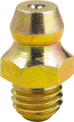 lumax - 0° Head Angle, 1/4-28 Taper Steel Taper Thread Grease Fitting - Zinc Plated Finish - Best Tool & Supply