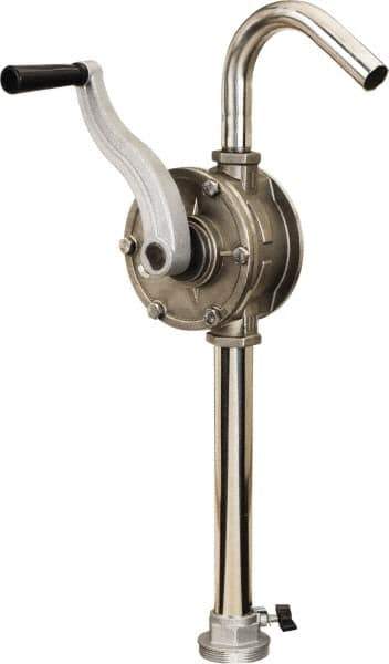 lumax - Water-Based Lubrication 0.09 Gal/Turn Flow Stainless Steel Rotary Hand Pump - For 15 to 55 Gal Container - Best Tool & Supply