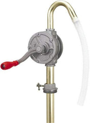 lumax - Oil Lubrication 0.07 Gal/Turn Flow Aluminum & Steel Rotary Hand Pump - For 15 to 55 Gal Container - Best Tool & Supply