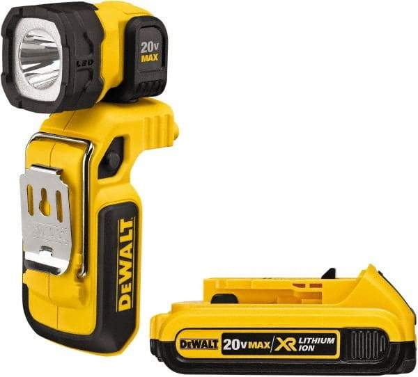 DeWALT - 20 Volts, 500 Lumens, Cordless Work Light - Yellow/Black, 26 hr Run Time - Best Tool & Supply