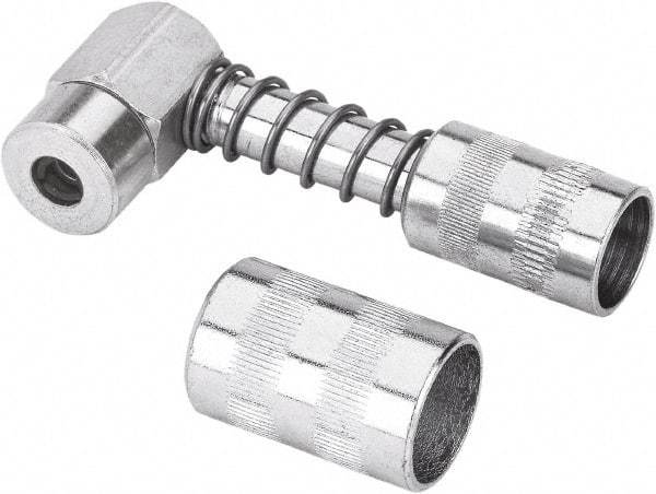 lumax - 4,500 Operating psi, Steel 90° Angle Adapter Grease Gun Coupler - Best Tool & Supply