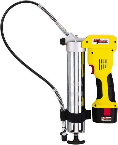 lumax - 7,000 Max psi, Flexible Battery-Operated Grease Gun - 14 oz Capacity, 3-Way Fill - Best Tool & Supply