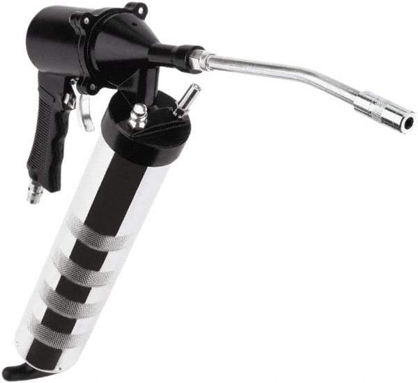 lumax - 3,000 Max psi, Flexible Air-Operated Grease Gun - 14 oz Capacity, 1/8 Thread Outlet, 3-Way Fill - Best Tool & Supply