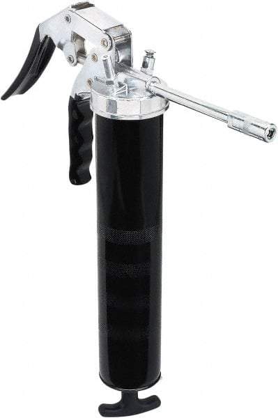 lumax - 7,000 Max psi, Rigid Pistol Grease Gun - 14 oz Capacity, 1/8 Thread Outlet, 25 Strokes per oz, 3-Way Fill - Best Tool & Supply