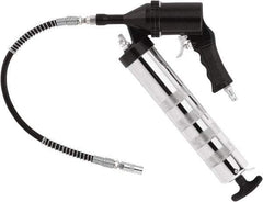 lumax - 6,000 Max psi, Rigid Air-Operated Grease Gun - 14 oz Capacity, 1/8 Thread Outlet, 28 Strokes per oz, 3-Way Fill - Best Tool & Supply