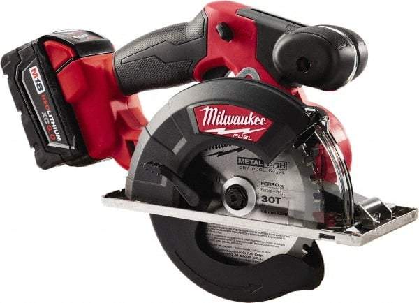 Milwaukee Tool - 18 Volt, 5-7/8" Blade, Cordless Circular Saw - 3,900 RPM, 2 Lithium-Ion Batteries Included - Best Tool & Supply