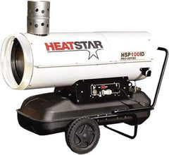 Heatstar - 122,000 BTU Rating, Kerosene/Diesel Indirect Fired Forced Air Heater - 3,050 Sq Ft Max Heating Area, 17 Gal Capacity, Fuel with Diesel, Kerosene, JP-8 & Jet8 - Best Tool & Supply