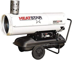 Heatstar - 180,000 BTU Rating, Kerosene/Diesel Indirect Fired Forced Air Heater - 4,625 Sq Ft Max Heating Area, 17 Gal Capacity, Fuel with Diesel, Kerosene, JP-8 & Jet8 - Best Tool & Supply