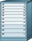 59.25 x 28.25 x 30'' (10 Drawers) - Pre-Engineered Modular Drawer Cabinet Eye-Level (180 Compartments) - Best Tool & Supply