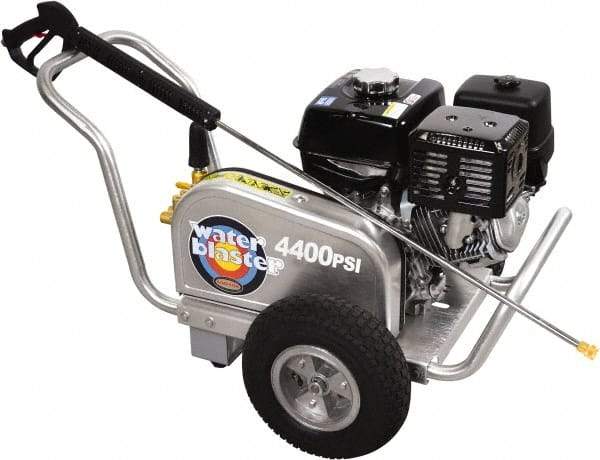 Simpson - Gas, 13 hp, 4,400 psi, 4 GPM, Cold Water Pressure Washer - AAA Triplex, 50' x 3/8" Hose - Best Tool & Supply