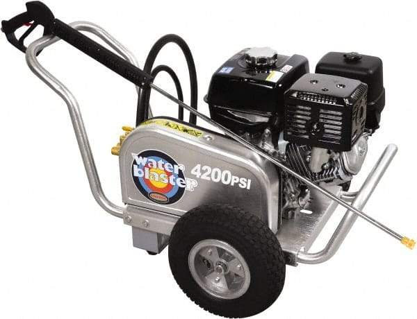 Simpson - Gas, 13 hp, 4,200 psi, 4 GPM, Cold Water Pressure Washer - CAT Triplex, 50' x 3/8" Hose - Best Tool & Supply