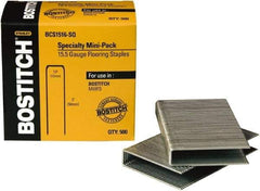 Stanley Bostitch - 2" Long x 1/2" Wide, 16 Gauge Crowned Construction Staple - Grade S4 Steel, Chisel Point - Best Tool & Supply