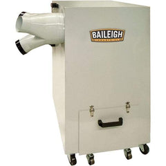 Baileigh - 5µm, 220 Volt Portable Metal Dust Collector - 30-1/2" Long x 21" Deep x 39-1/2" High, 4" Connection Diam, 1,450 CFM Air Flow, 10.4" Static Pressure Water Level - Best Tool & Supply